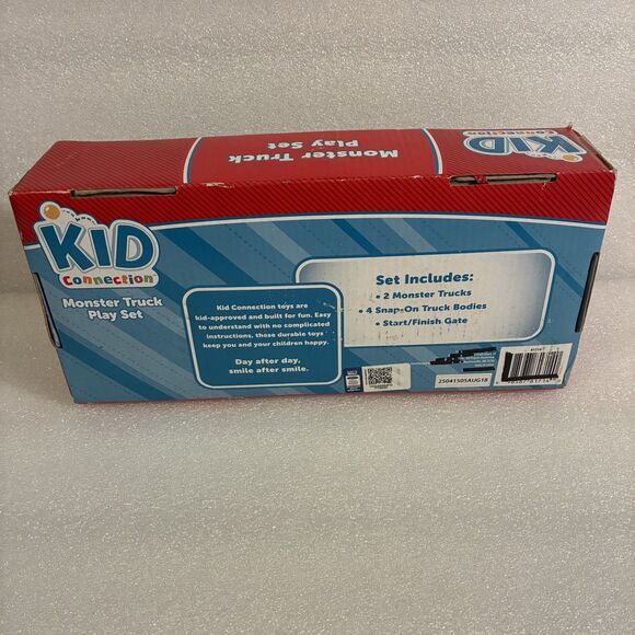 Kid Connection Monster Truck Play Set. 7 Pieces Friction Powered. Box Worn - Picture 4 of 6